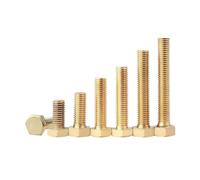 1/5/10/20/30pcs Brass Hex Screws M3 M4 M5 M6 M8 M10 M12 Length 25mm-55mm(50mm,M5 10pc)