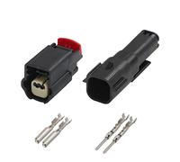 1/5/10/20/50/Sets 2 Pin Automobile Male Female Plug dark Connector Socket Compatible With Vol~o Front Bumper Radar Probe With Terminal(2p female male,20 sets)