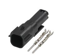 1/5/10/20/50/Sets 2 Pin Automobile Male Female Plug dark Connector Socket Compatible With Vol~o Front Bumper Radar Probe With Terminal(2p male,50 sets)