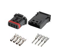 1/5/10/20/50 Sets 4 Pin Automotive Male Female Connector Car Rearview Mirror Heating Wire Harness Socket MX19004S51 MX19004P51(4p female male,5 SETS_4P)