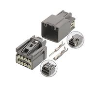 1/5/10/20/Sets 10 Pin 7282-6455-40 7283-6455-40 Car Auto Rearview Mirror Cable Socket Male Female Grey Connector Compatible With Ford Focus (Color : 10p female male, Size : 20 sets)