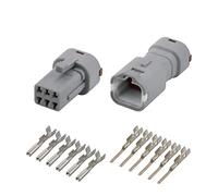 1/5/10/20/Sets 6 Pin Automotive Grey Plug Waterproof Harness Male Female Connector Compatible With La~d R~ver Rage Rover Vol~o Door Handles(6p female male,20 SETS_6P)