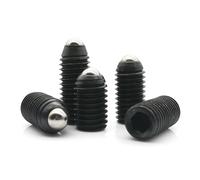 1/5/10/20X M2.5 M3 M4 M5 M6 M8 M10 M12 M16 Black Grade 12.9 Steel Hex Socket Allen Spring Ball Plunger Grub Bolt Point Set Screw(10mm,M2.5 10pcs)