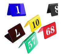 1-5/10/25/50 Table Numbers Acrylic Double Side Numbered Table Tents Plastic Table Tent Cards Number Signs for Wedding Decor, Bridal Shower Banquet Restaurant Table Decoration(Black,1-25_8X10CM)