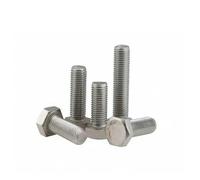 1/5/10/25pcs 304 Stainlesss Steel Hexagon Head Bolt M4 M5 M6 M8 M10 Full Thread External Hex Hexagon Head Screws(M5x20mm x10pcs)