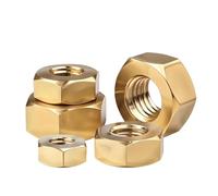 1/5/10/50/100pcs DIN934 Solid Brass Copper Hex Hexagon Nut For M1.4 .6 M2 .5 M3 M4 M5 M6 M8 M10 M12-M20 Screw Bolt(M16 (1pc))