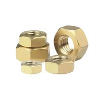 1/5/10/50/100pcs Solid Brass Copper Hex Hexagon Nut M1.4 M1.6 M2 M2.5 M3 M4 M5 M6 M8 M10 M12-M20 For Screw Bolt.(M10 (10pcs))