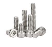 1/5/10/50pcs DIN912 M3 M4 M5 M6 M8 A2-70 304 Stainless Steel Hexagon Hex Socket Cap Head Screw Allen Bolt Thread Length 10-150mm(110mm,M8 5pcs)