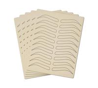 1/5/10 Pieces Eyebrow Practice Skin 1 mm Both Side Silicone Microblading Tool No Ink Needed Permanent Training Stencil 5pcs 5 Pcs