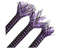 1/5/10M Braided Cable Sleeve 4mm 8mm 12mm PP Cotton Yarn Mixed Expandable Flexible Insulate Line Protector Wire Wrap Sheath(Purple Black,12mm,10 Meters)
