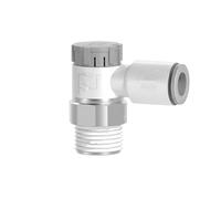 1/5/10PCS Air Pneumatic Fitting AS Elbow Type Throttle Speed Control Valve Push Lock Type(AS3201F-03-10SA,10PCS)