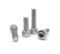 1/5/10pcs Fine Thread M3 M4 M5 M6 M8 M10 M12 DIN912 304 A2-70 Stainless Steel Hexagon Hex Socket Cap Head Bolt Screw(35mm,5pcs M8 pitch 1.0)