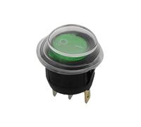 1/5/10Pcs KCD1 Round Rocker Switch 12V With LED Light 3Pin Moisture Resistant Cap(Green Waterproof,220V)