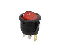 1/5/10Pcs KCD1 Round Rocker Switch 12V With LED Light 3Pin Moisture Resistant Cap(Red,220V)