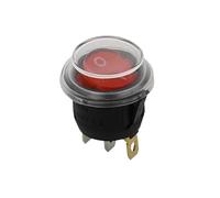 1/5/10Pcs KCD1 Round Rocker Switch 12V With LED Light 3Pin Moisture Resistant Cap(Red Waterproof,220V)