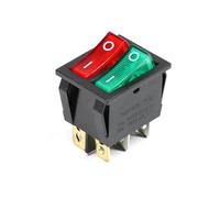 1/5/10pcs KCD3 Rocker Switch ON-OFF 2/3 Position 3 Pin Electrical Equipment Light 16A 250V / 20A 125VAC Power Switches IDGTTLDF(Red Green Light,10pcs)