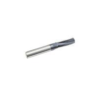 1/5/10pcs M14-24 Single, Coated, Three Coated Carbide Thread Milling Cutter Single Tooth Three Teeth Full Thread Cnc Machining Center Alloy Coating Milling Cutter(10pcs Single Coated,M16x2.0)