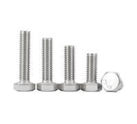1/5/10pcs M4-M12 L=6-100mm A2 304 Stainless Fine Tooth External Hex Hexagon Screws Left Thread Head Bolts Reverse (40mm,M4 10pcs)