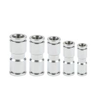 1/5/10pcs Metal Pneumatic Connection Air Tube Nickel Plated Brass Fitting Fittings Hose Connector PU 4-12mm Set(PU6-6,5pcs)