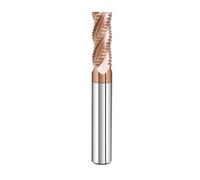 1/5/10pcs Roughing End Mill HRC55 Solid Carbide 3 Flutes 4 Teeth For Steel Iron Aluminum MDF Fiberglass Acrylic Wood Copper Plastic(D12X75L,For Steel/5PCS)