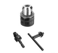 1.5-13mm Key Drill Chuck with 1/2-20UNF Thread, Quick Change Adapter for Impact Driver, Metal Clamping Range 1.5 to 13 mm, Tool-Free Locking for Power Screwdriver(Chuck Hex Adapter)