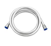 1.5/2.0/3.0/4.0 M High Pressure Shower PVC Smooth Hose with Anti-Twist Brass Connections Universal Replacement Kink Four Color for Bathing(Sliver,150cm)