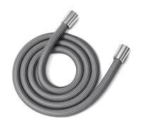 1.5/2.0 Meter Bathroom Nylon High Pressure Smooth Shower Hose Flexible Handheld Anti Winding G1/2 Universal Pipe Tube(Grey,2.0M)