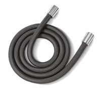 1.5/2.0 Meter Bathroom Nylon High Pressure Smooth Shower Hose Flexible Handheld Anti Winding G1/2 Universal Pipe Tube(Dark Grey,2.0M)