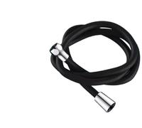 1.5/2.0M Latex Shower Head Hose Flexible Tube Pipe High Pressure Silicone Powerful Tap Faucet Toilet Bathroom Accessories for Plumbing Bathrooms(Black,2.0M)