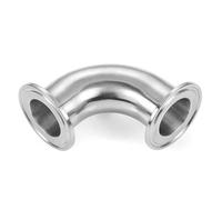 1.5" 2" 2.5" 3" 3.5" 4" Tri Clamp 304 Stainless Steel 45 Degree Elbow Sanitary Pipe Fitting Home Brew(OD38xFlange50.5)