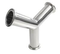1.5" 2" 2.5" 3" 3.5" 4" Tri Clamp Equal 3 Ways Y Shape 304 Stainless Steel Sanitary Ferrule Pipe Fitting (Size : 25mm (1.5 in. TC))