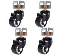 1.5/2/2.5/3in Threaded Stem Castor Wheel,Heavy Duty Workbench Casters Wheel,Set of 4 Swivel Castors with Angle Plate,Anti-Wear PU Industrial Caster for Storage Shelves (2in 10x25mm)