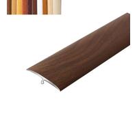 1.5/2/3.3 cm T Molding Floor Transition Strips, PVC Floor Edge Trim Flat Divider Strip for Joining Flooring Gaps of Laminate Planks Tile T-Shape Threshold Trim Strip(Light Walnut,2CM*90CM)