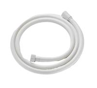 1.5/2/3/4m PVC Handheld Shower Head Hose Flexible Anti Winding Explosion-Proof Water Tube Bathroom Faucet Hose Extension Pipe(White,400cm)