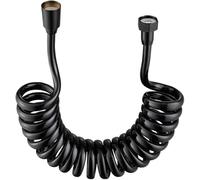 1.5/2/3/5M Spring Flexible Retractable Hose Shower Head Toilet Bidet Water Pipe Plumbing Bath Spiral Flexible Hose(Black,1.5M)