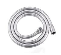 1.5/2/3M PVC Handheld Shower Head Hose Universal Flexible Anti Winding Explosion-Proof Water Tube Bathroom Faucet Extension Pipe(Sliver,150cm)
