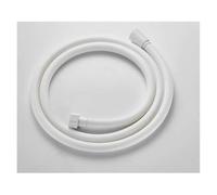 1.5/2/3M PVC Handheld Shower Head Hose Universal Flexible Anti Winding Explosion-Proof Water Tube Bathroom Faucet Extension Pipe(White,150cm)