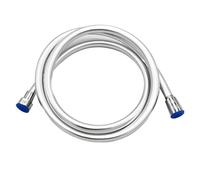 1.5/2/3M Silver Black Grey White PVC Shower Hose Universal Flexible Anti Winding Explosion-Proof Water Tube Bathroom Pipe(Silver,300cm)