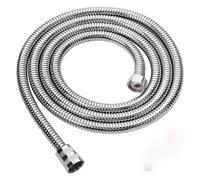 1.5/2/3M Stainless Steel Shower Hose G1/2" - Rust-Proof Flexible Bathroom Tube with Leak-Proof & Anti-Explosion Design, High Pressure Shower Pipe Extension(White,3.0m)