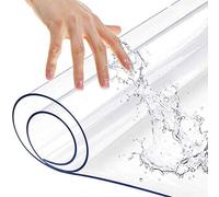 1.5/2 mm Thick Transparent Nonslip Rectangle Floor Protector Mat for Home Office Rolling Chair, 35 Sizes(1.5mm,80x120cm)