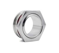 1.5" 2" SS304 Sanitary Stainless Steel Weldless Bulkhead Tri Clamp Water Tank, Beer Tank, Kettle Connector Pipe Fitting Homebrew(2 inch)