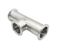 1.5" 2" Tri Clamp & Pipe OD 38/51mm Tee Food Grade Tri Compatible Pipe Fitting SS304/316L Stainless Steel Homebrew Beer(51mm x Ferrule 64,SUS 304)