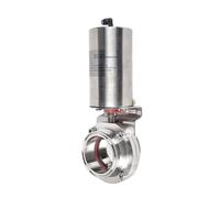 1.5" & 2" Tri Clamp Pneumatic Butterfly Valve - Stainless Steel 304/316, Single-Acting Actuator for Food/Beverage Processing(OD25mm Ferrule 50.5,SUS304)