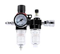 1/5/20 AFC2000 1/4 Air Compressor Oil Water Separator Filter Regulator Trap with Pressure Reducing Valve for Airbrush(AFC w (SM20 PM20),5 Sets)
