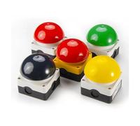 1/5/20 PCS Large Mushroom Head Hand Tap Foot Switch Self Resetting Self-locking Model With One Open And One Close IP67 IDGTTLDF(Self Reset Yellow,20 PCS_2NO)