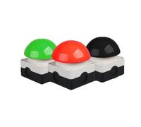 1/5/20 Pcs Mushroom Head Button Switch Ball Type Foot Racket Judge Racket Light Trigger Button Waterproof One On One Off(Self Reset Red,1 Pcs,2NO)