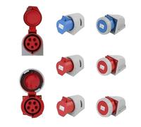 1/5/20Pcs 16A/32A Industrial Plug&Socket 3P/4P/5Pin Electrical Connector IP67 Waterproof Electrical Connection Wall Mount Socket(16A Wall Mounted,1 PCS-5P IP44)