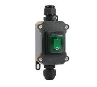 1/5/20pcs IP65 Waterproof Marine Rocker Switch With LED 12V/24V/220V Cord Power Switch(Double green 220V,1 PCS)