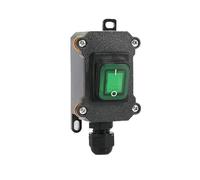1/5/20pcs IP65 Waterproof Marine Rocker Switch With LED 12V/24V/220V Cord Power Switch(Single green 12-24V,1 PCS)