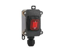1/5/20pcs IP65 Waterproof Marine Rocker Switch With LED 12V/24V/220V Cord Power Switch(Single red 220V,5 PCS)